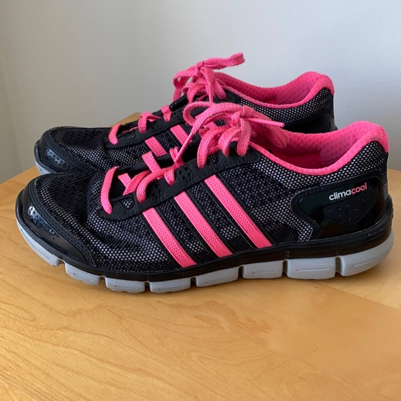 Adidas ClimaCool Black & Pink Running Shoes - Sz 8